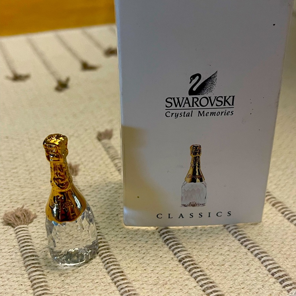 Swarovski Memories Champagne Bottle Boxed